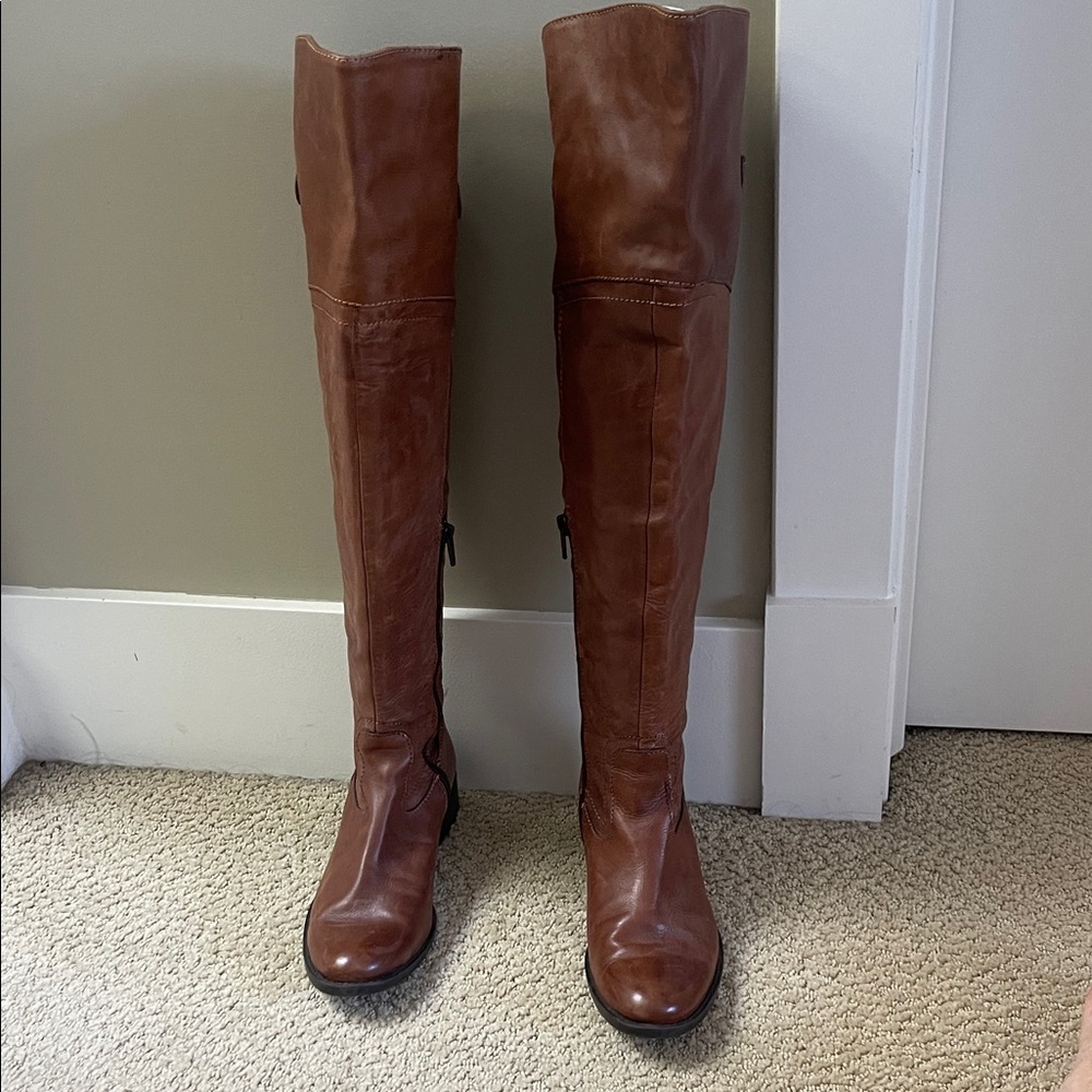 Brown Leather Riding Boots